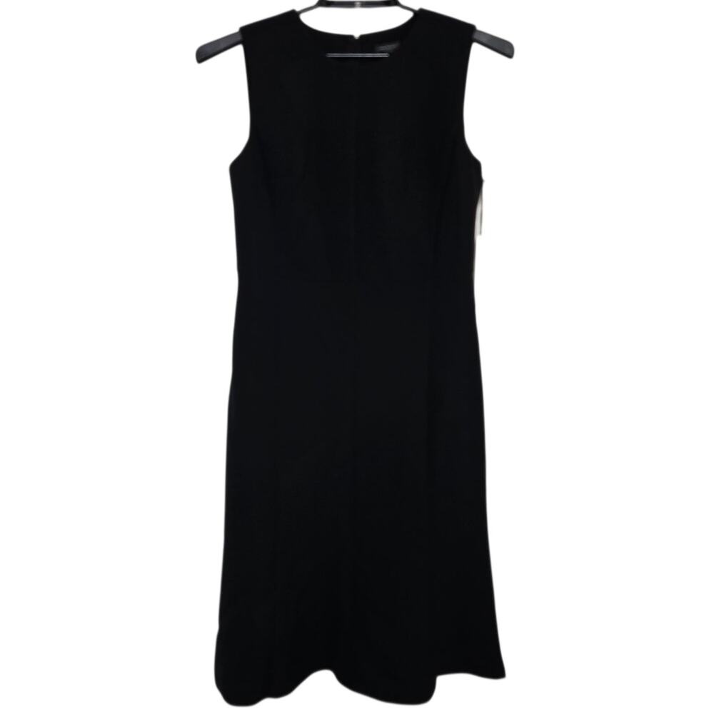 Ann Taylor Suiting Collection Dress Size 6 Black Sheath Classic Classy Business